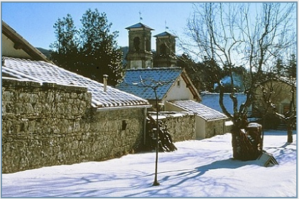 The Holy Hermitage, or Sacro Eremo, of Camaldoli, Tuscany, winter, 1979.  Photo by Ronald Davis.
