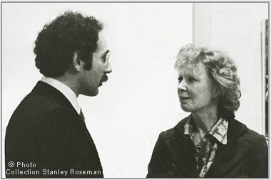 Stanley Roseman and Gwen Verdon at the opening of the exhibition "Stanley Roseman - The Performing Arts in America," Library and Museum of the Performing Arts, Lincoln Center, 1977.  Stanley Roseman
