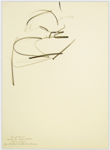 Drawing by Stanley Roseman, Yehudi Menuhin conducting at the Paris Opra, 1993, pencil on paper, Collection Ronald Davis.  Stanley Roseman