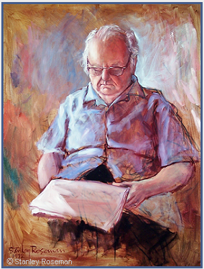 Portrait by Stanley Roseman of Virgil Thomson, 1972, oil on canvas. Collection of the artist. � Stanley Roseman