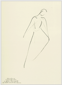 Drawing by Stanley Roseman of prima ballerina Patricia Ruanne, "Romeo and Juliet," 1995, Palais des Beaux-Arts, Lille. � Stanley Roseman