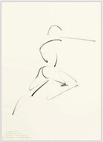 Drawing by Stanley Roseman, "Nicolas Le Riche," 1996, Paris Opéra Ballet, pencil on paper, Uffizi, Gabinetto Disegni e Stampe, Florence. © Stanley Roseman